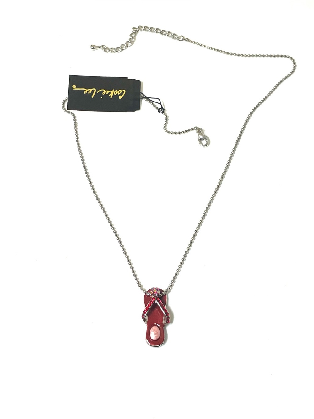 Cookie Lee Crystal Sandal Necklace